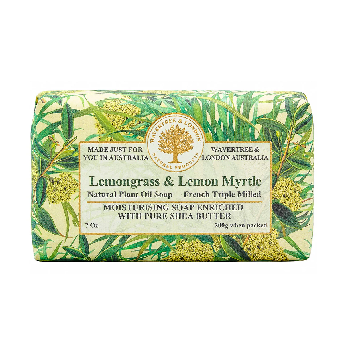Soap Lemongrass & Lemon Myrtle 200g - Wavertree and London - Image 2