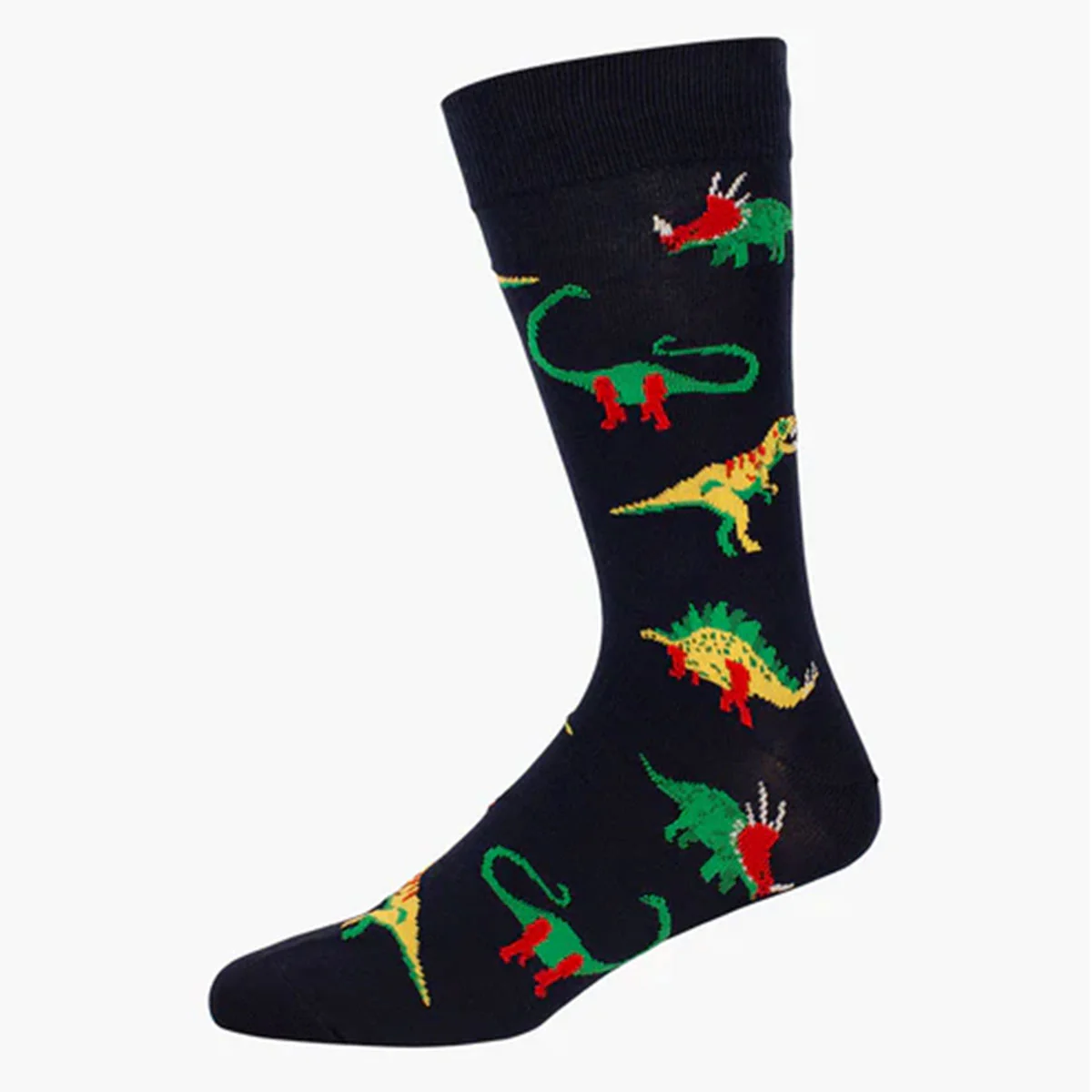 Socks Dinosaur Blue Mens 7-11 Bamboo - Pussyfoot Socks
