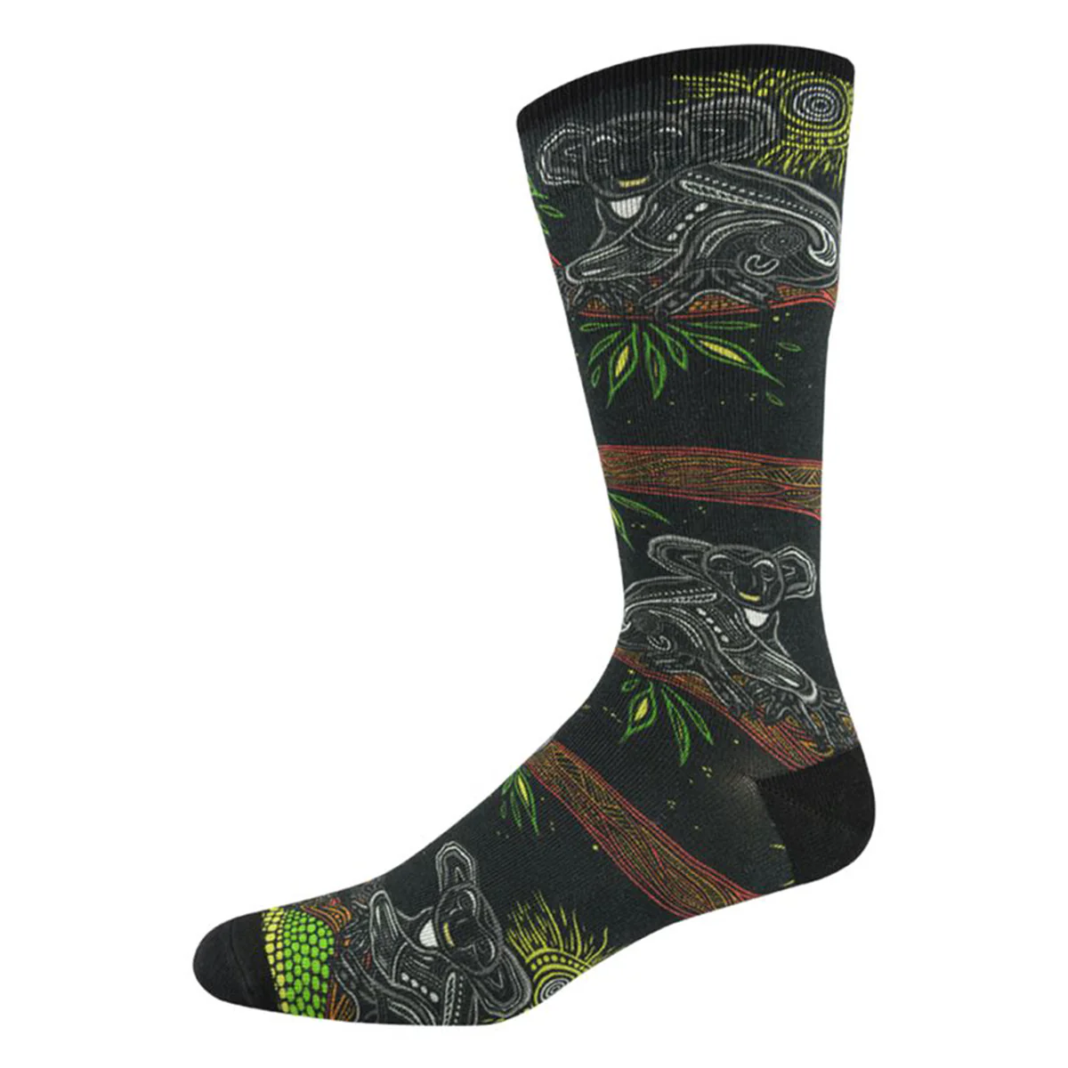 Socks Koala Indigenous Australian Black Bamboo M7-11 - Bamboozld