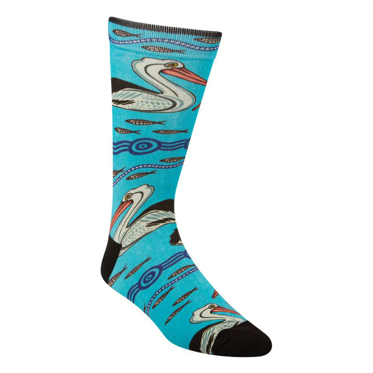 Socks Native Australian Pelican Blue Bamboo M7-11 - Bamboozld - Image 3