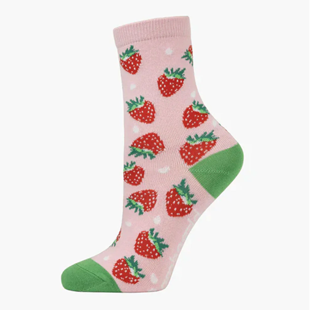 Socks Strawberries Pink Kids Bamboo - Pussyfoot Socks