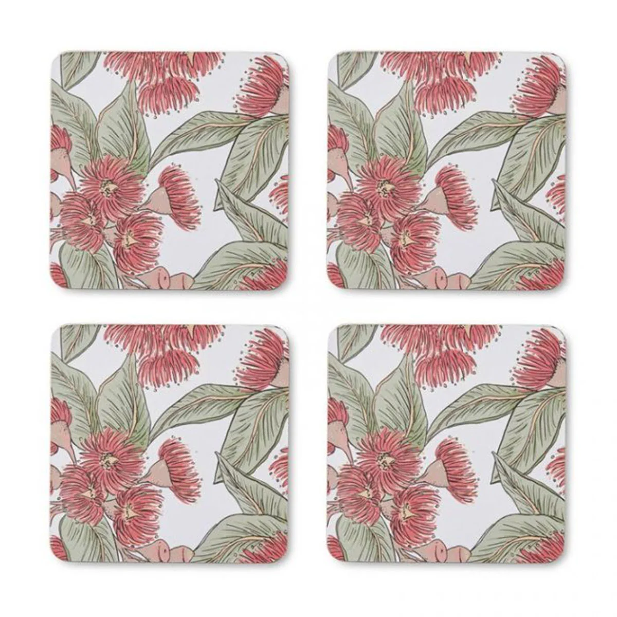 Square Coaster Natalie 4 Set - Madras Link