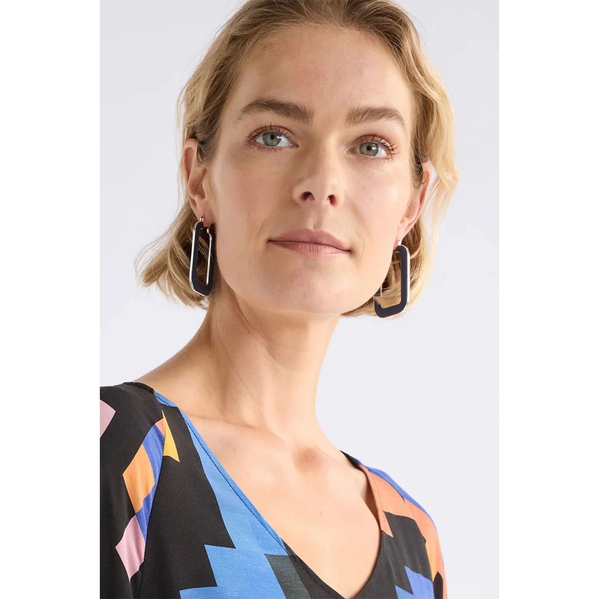 Square Hoop Earring Innfellt Jasper - Elk Accessories - Image 2