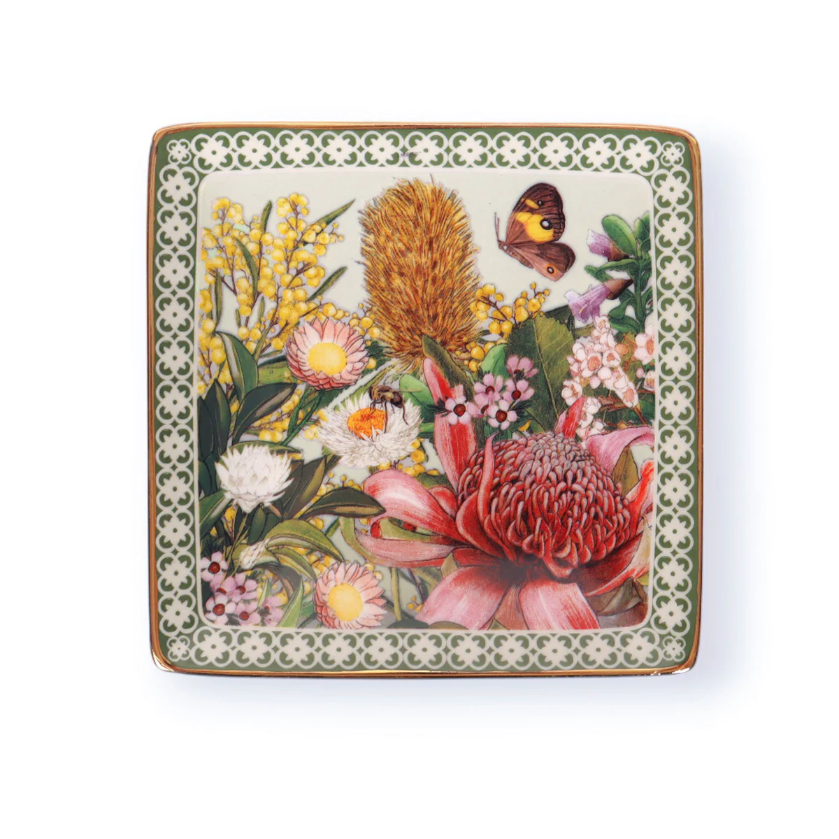 Square Trinket Tray Botanical Blooms - La La Land