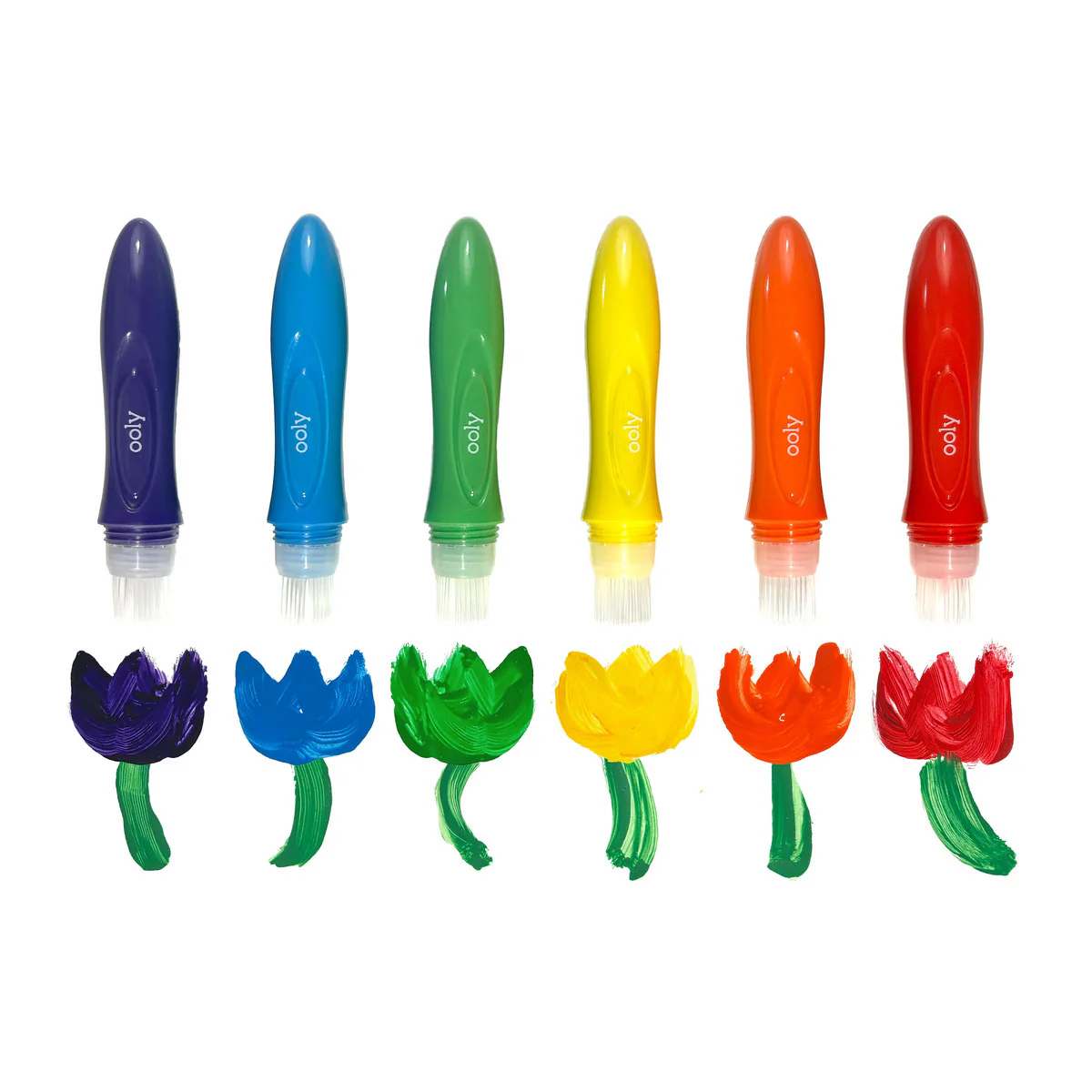 Squeezy Poster Paint Brushes 6 Pack - Bobangles - Image 2