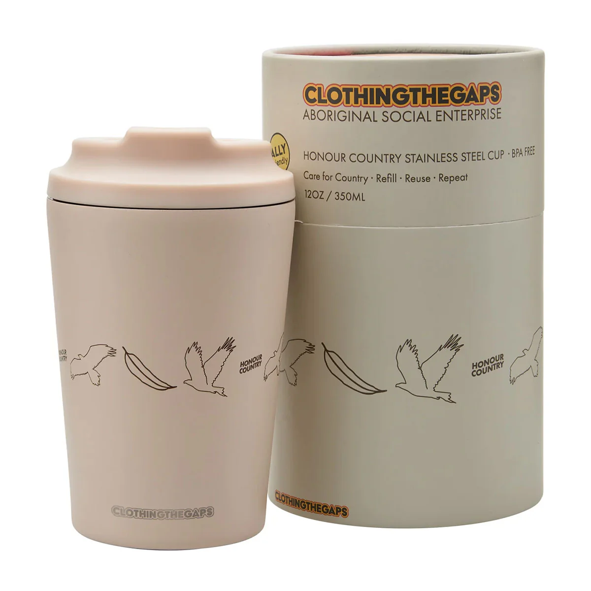 Stainless Steel Reusable Cup Honour Country 340ml