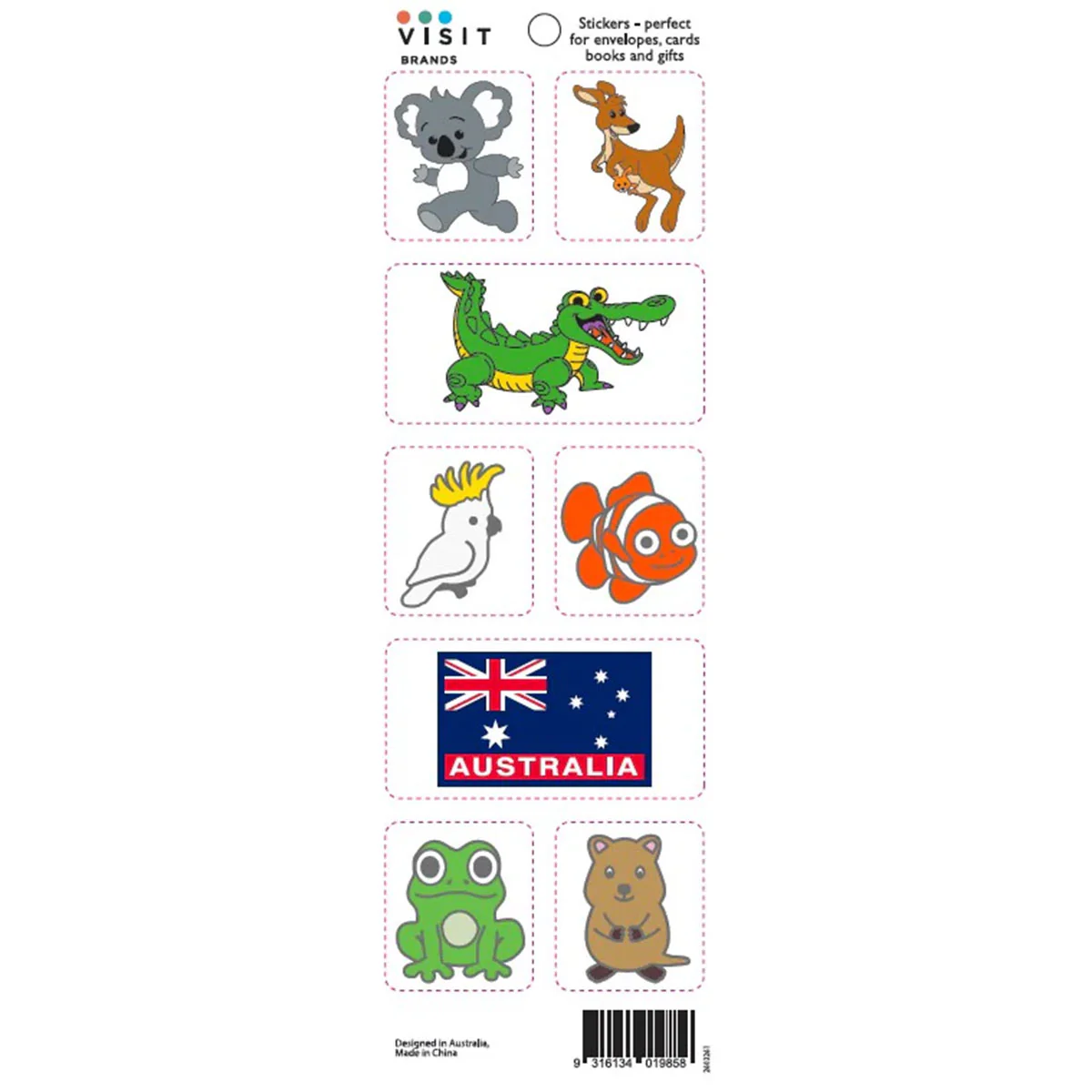 Stickers Australiana 8 Pack - Visit Brands