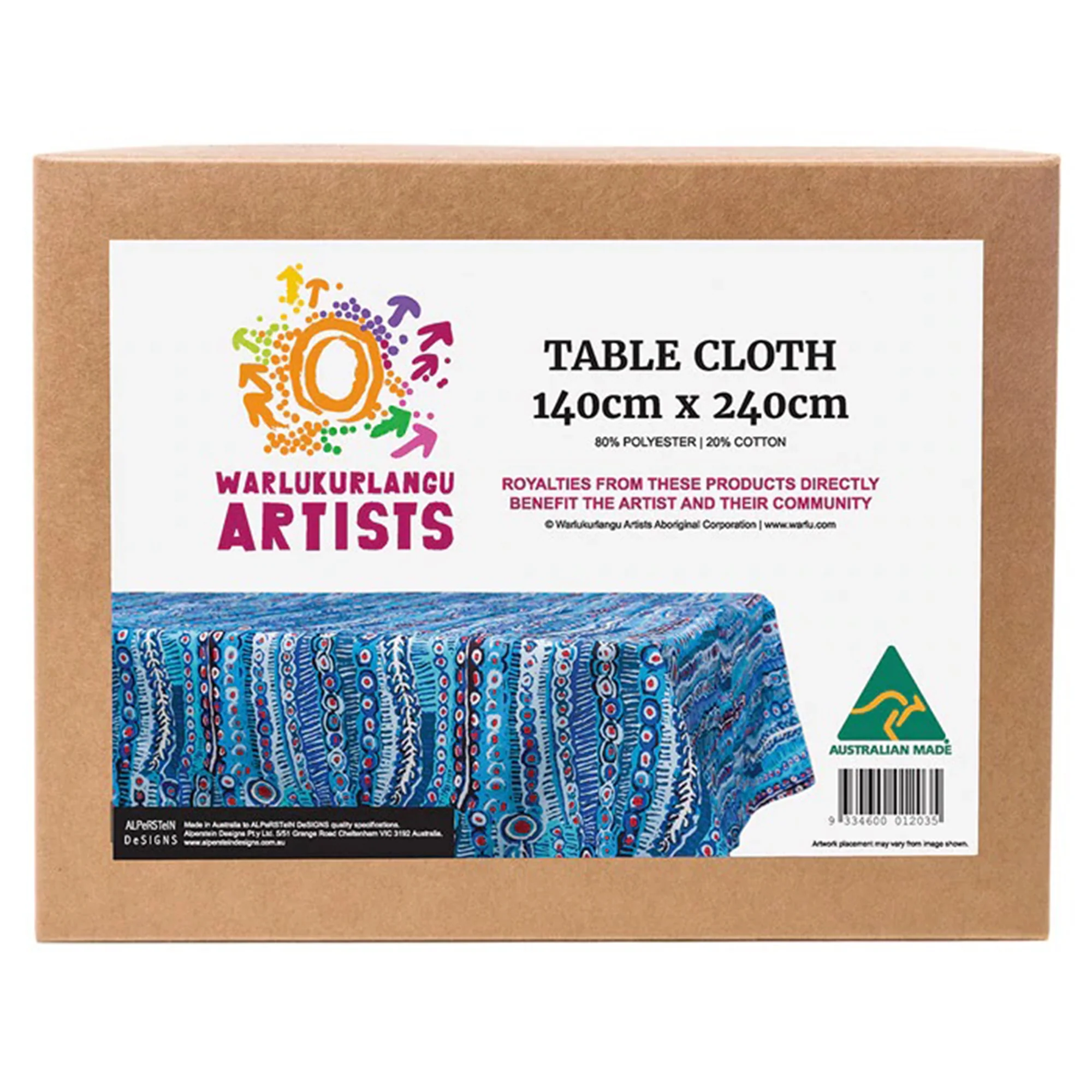 Table Cloth Murdie Morris Blue - Alperstein Designs