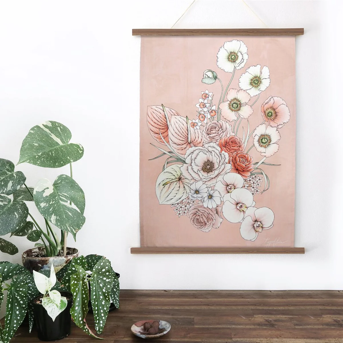 Tea Towel Bouquet in Blush - TypoFlora - Image 2