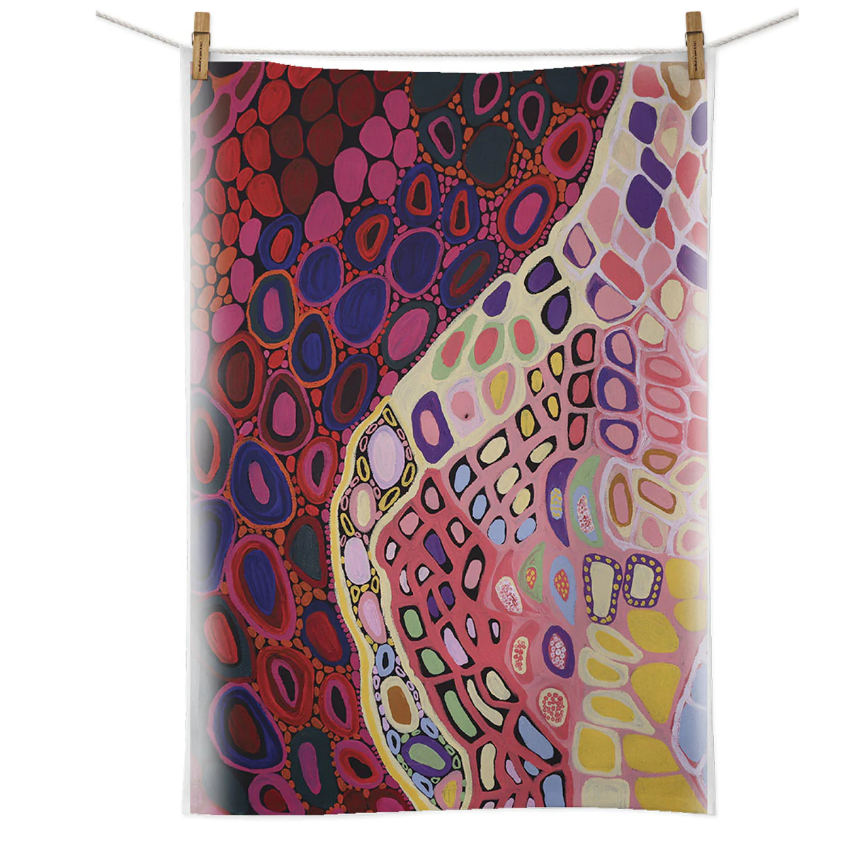 Teatowel Corals Night and Day Country