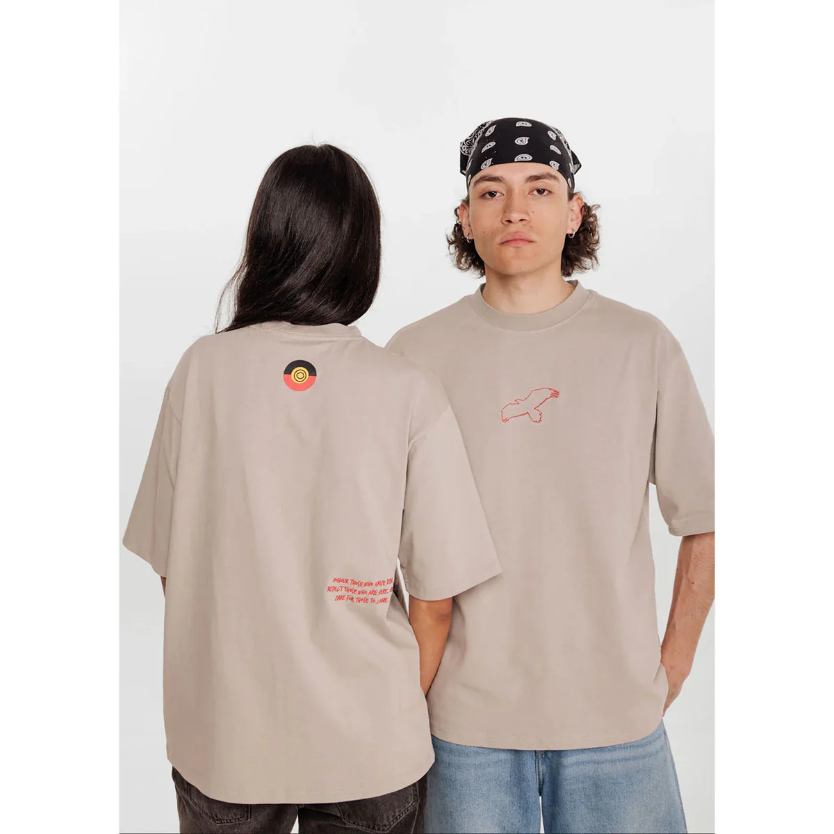 Tee Bunjil Dreaming Grey - Image 3