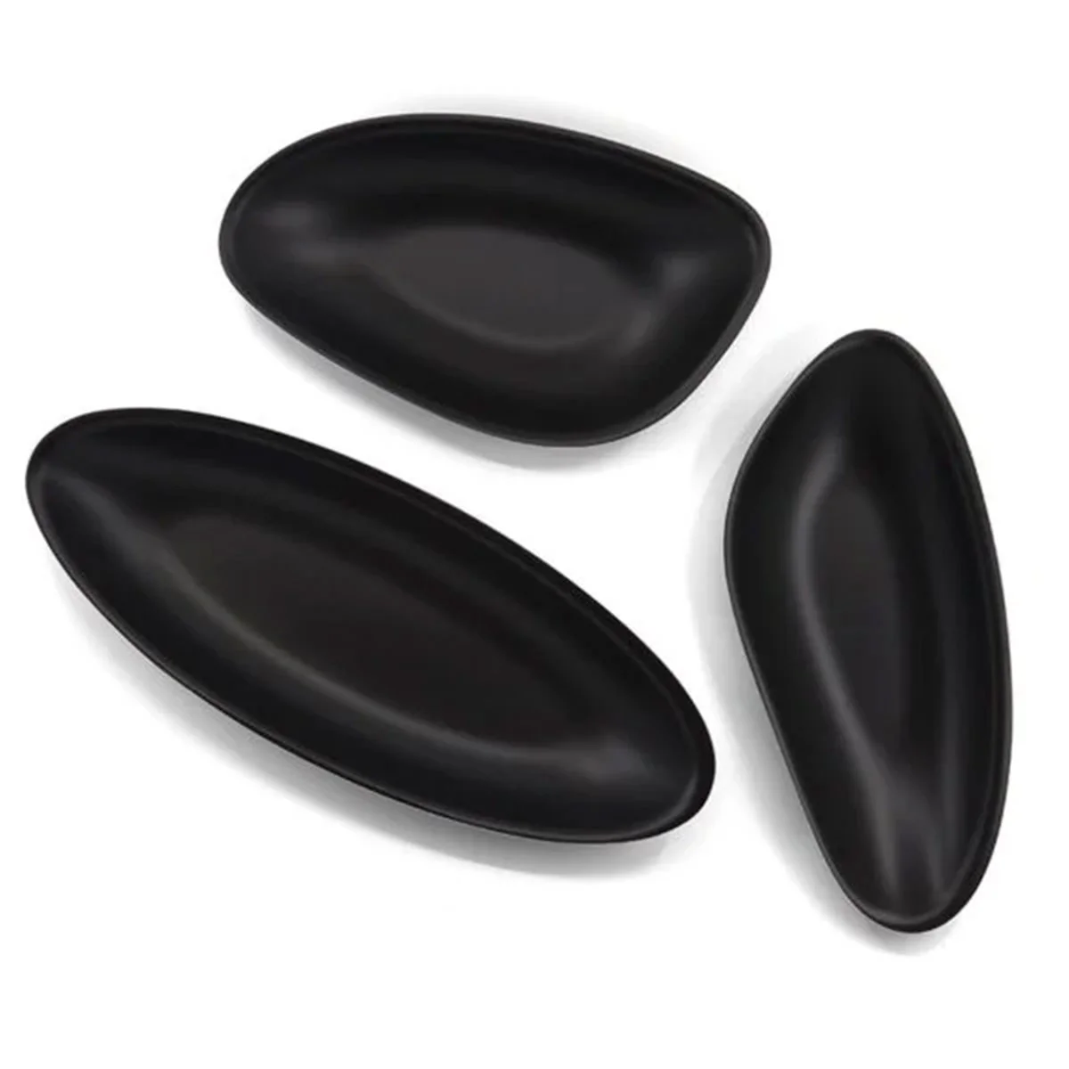 Tidal Bowl Set of 3 Black - FINK