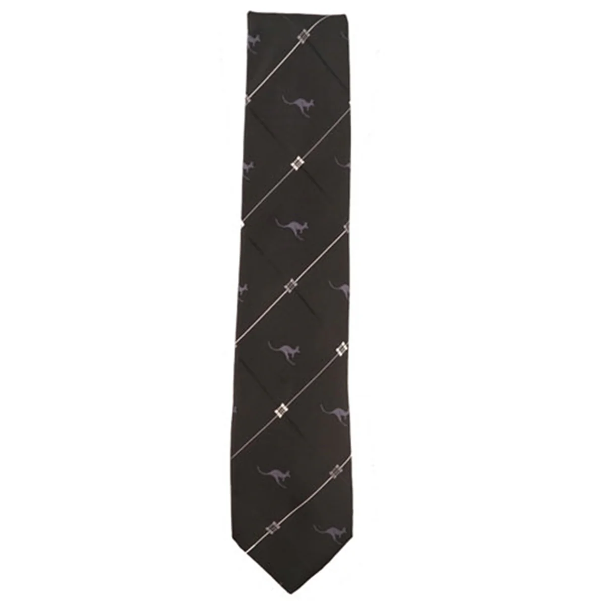Tie Australia Kangaroo Stripe Black - Address