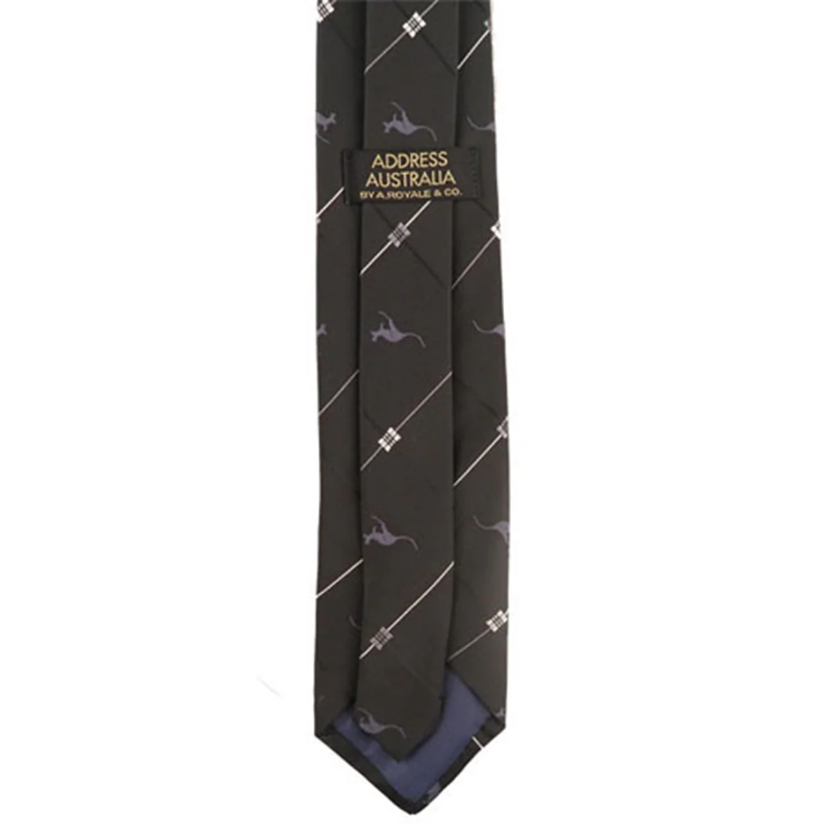 Tie Australia Kangaroo Stripe Black - Address - Image 2
