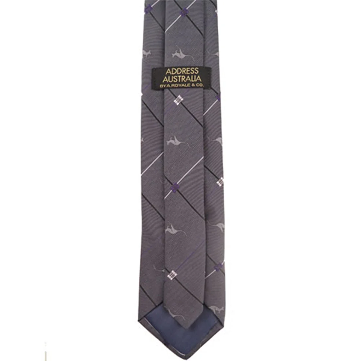 Tie Australia Kangaroo Stripe Grey - Address - Image 2