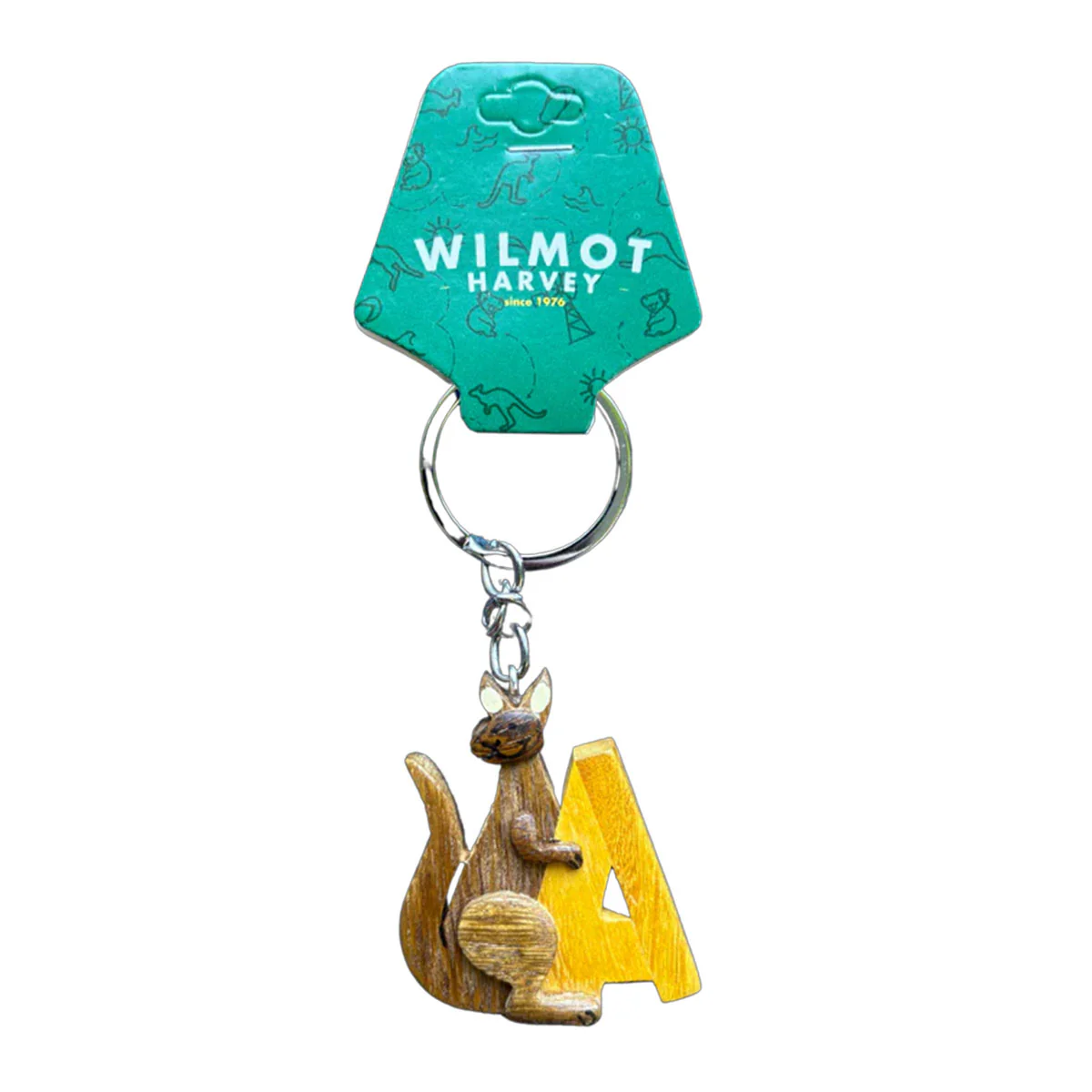 Timber Keyring A Kangaroo Alphabet Range - Wilmot Harvey