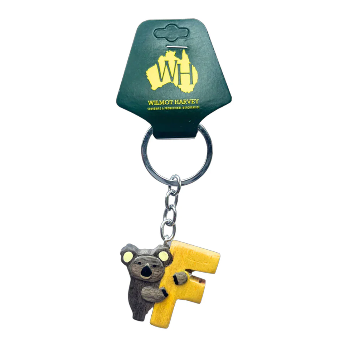 Timber Keyring F Koala Alphabet Range - Wilmot Harvey