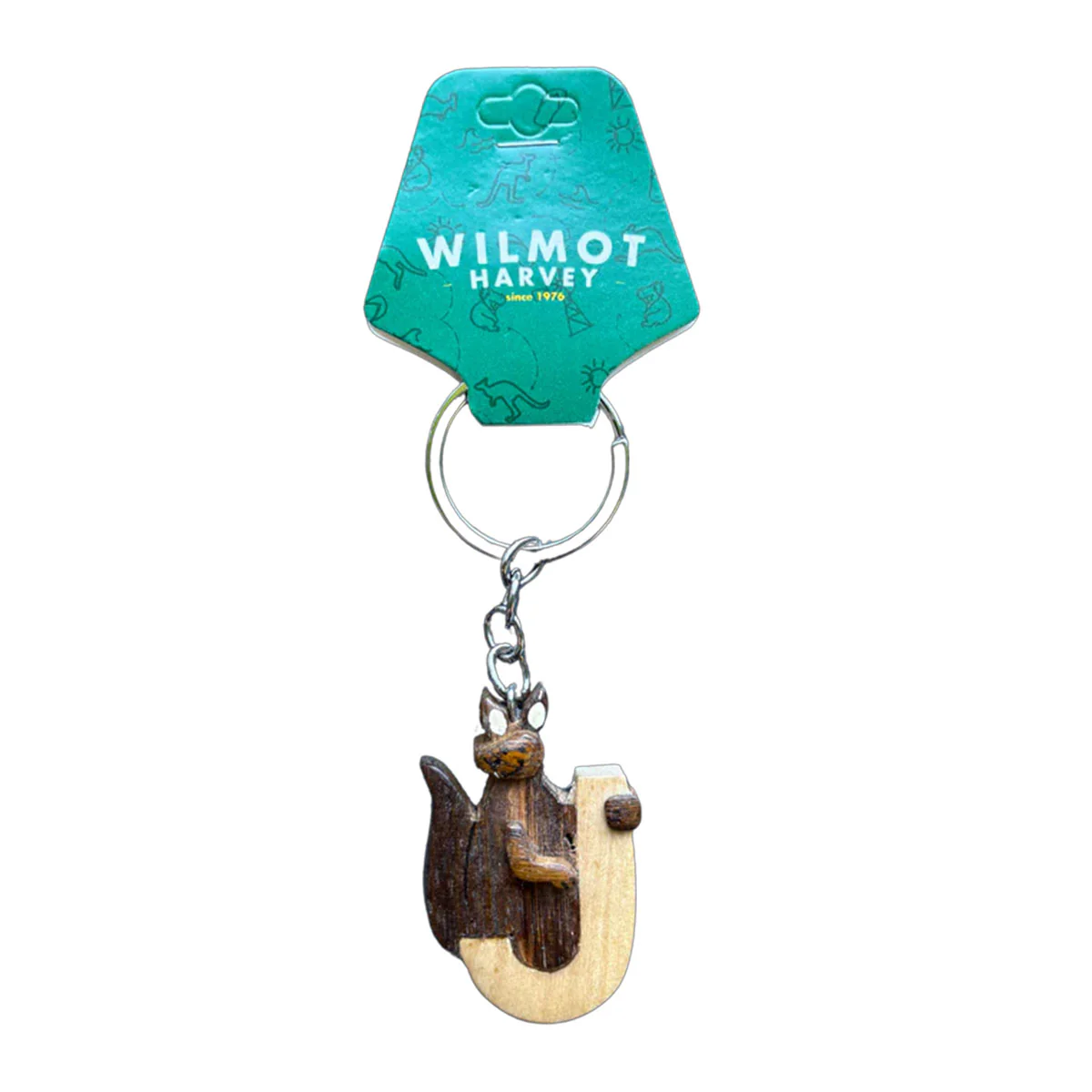 Timber Keyring J Kangaroo Alphabet Range - Wilmot Harvey