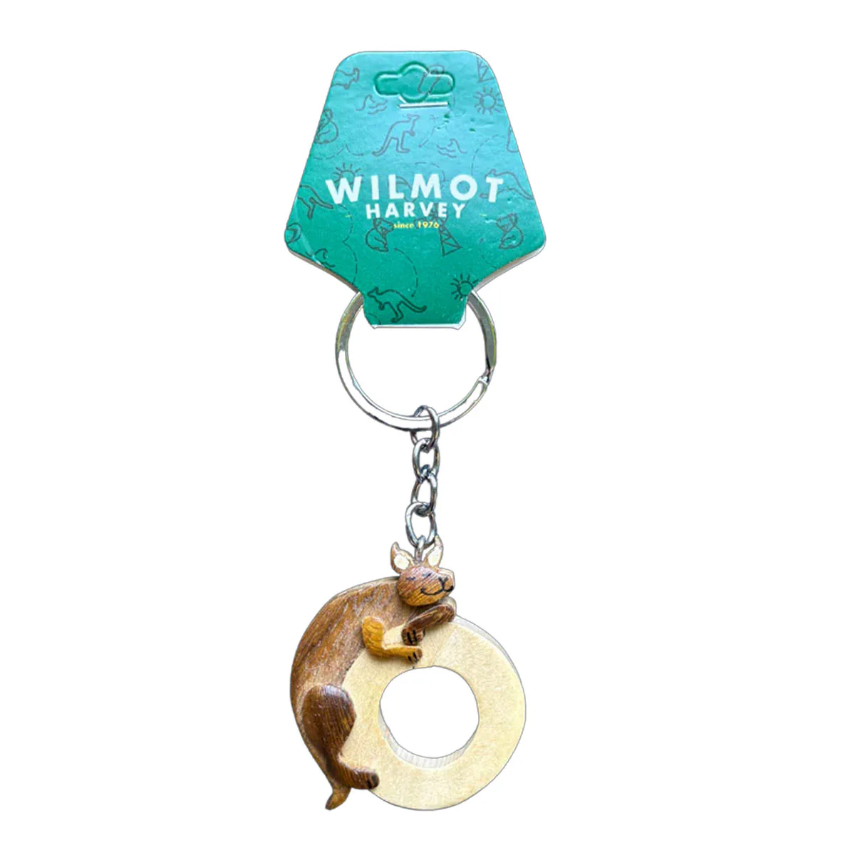 Timber Keyring O Kangaroo Alphabet Range - Wilmot Harvey