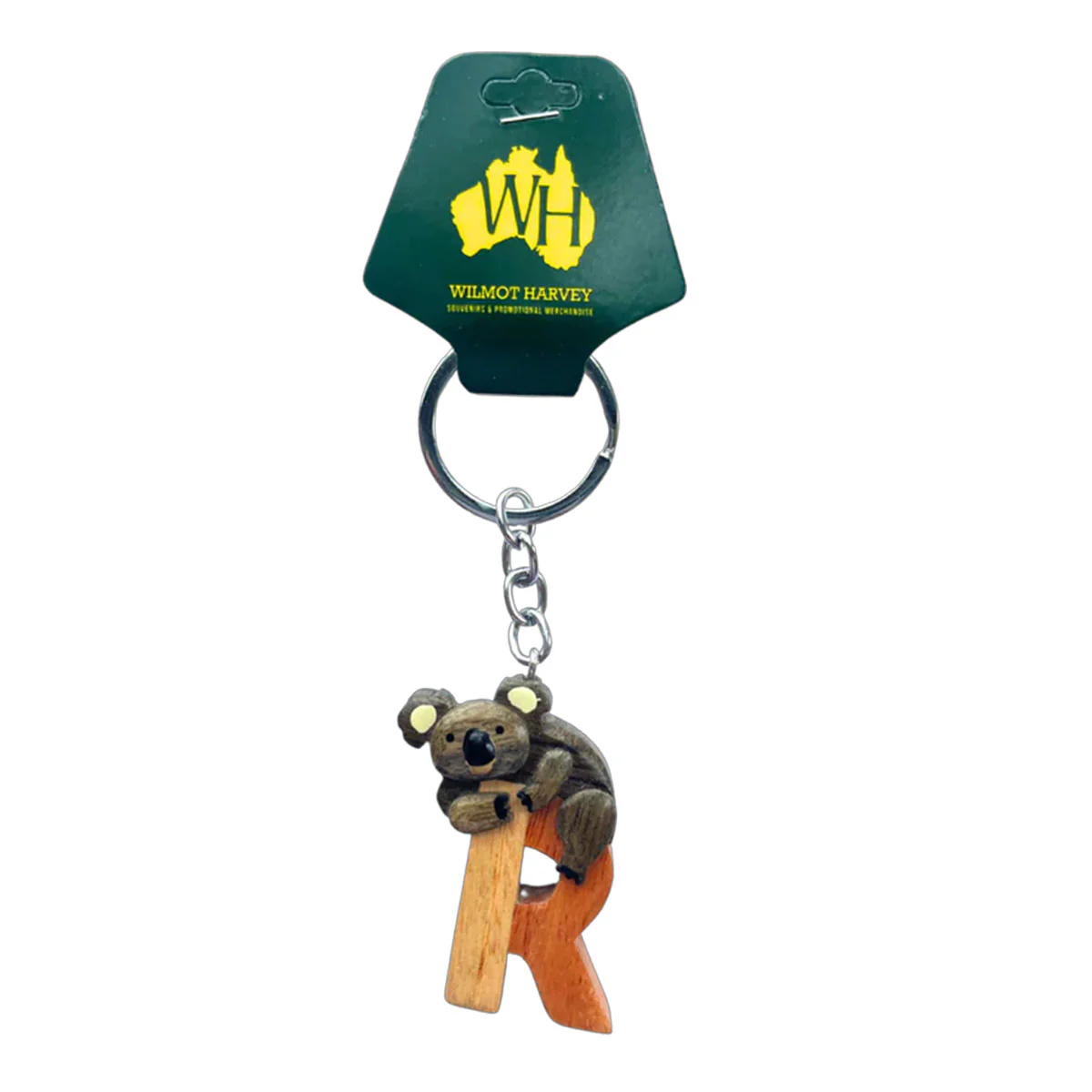 Timber Keyring R Koala Alphabet Range - Wilmot Harvey