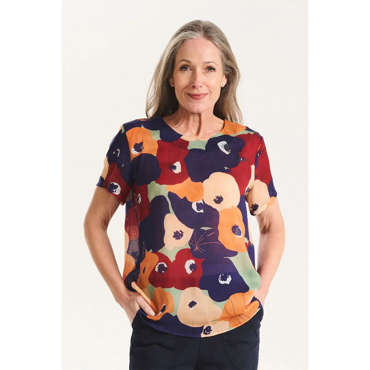 Top Zahara Peach Cotton Voile - Olga de Polga - Image 2