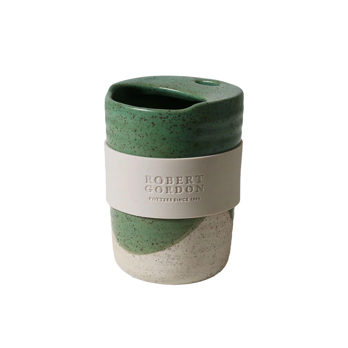 Travel Mug Green Speckle 350ml