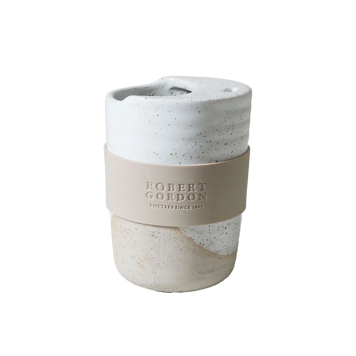 Travel Mug White Speckle 350ml