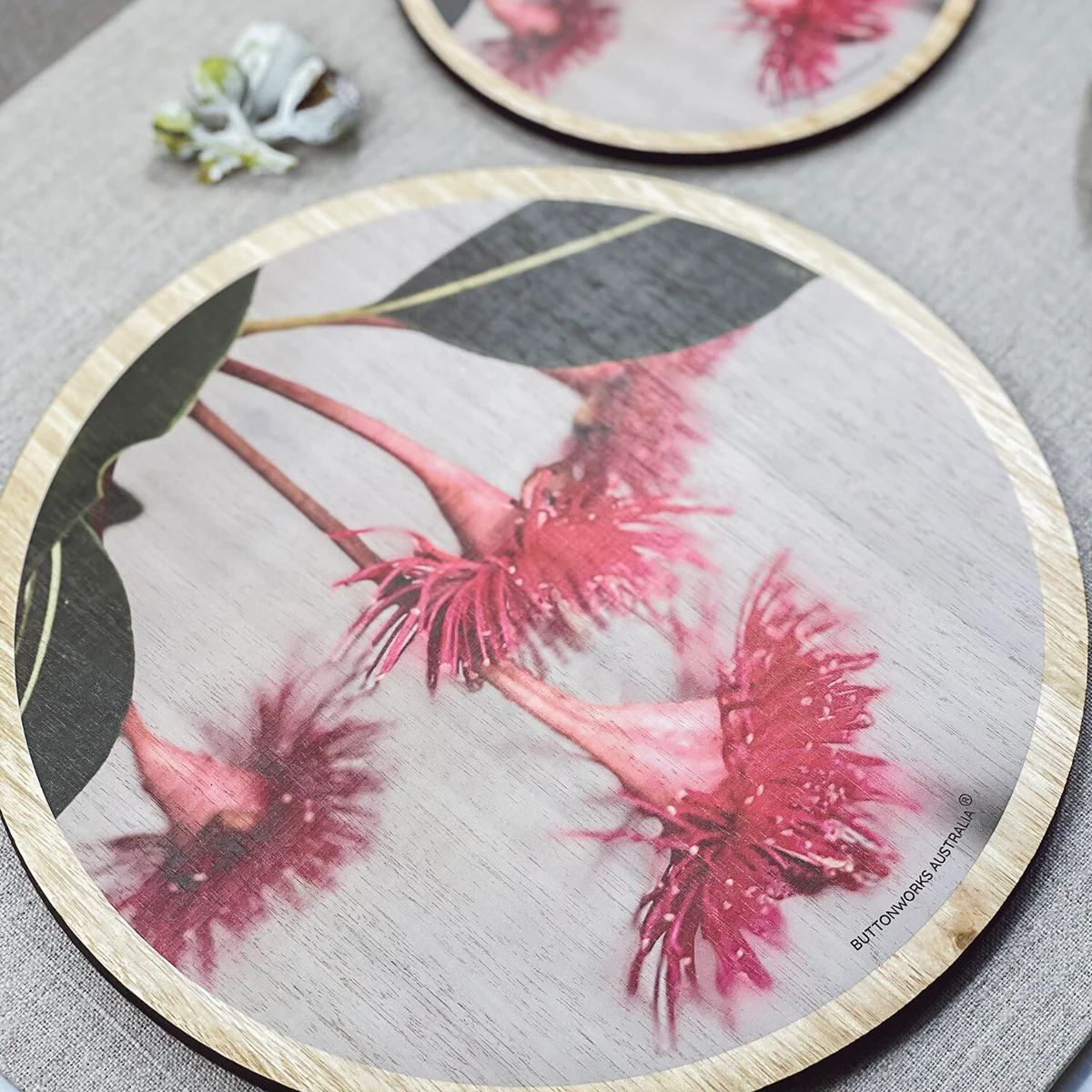 Trivet Large Botanic Flowering Gum Coloured - ButtonWorks - Image 2