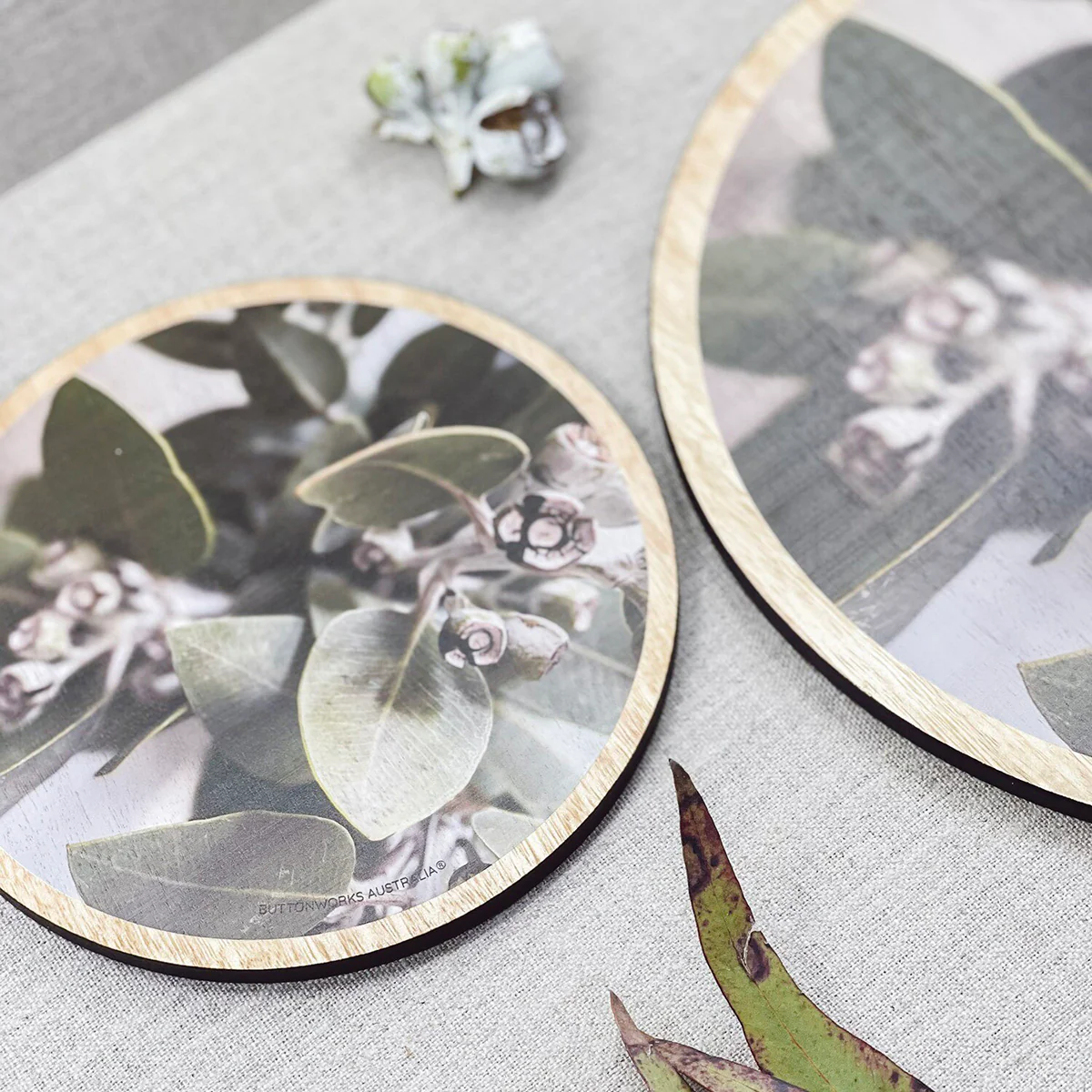 Trivet Large Botanic Grey Gum Coloured - ButtonWorks - Image 2