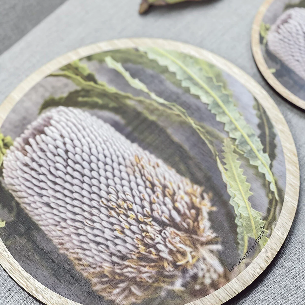 Trivet Mini Botanic Banksia Flower Coloured - ButtonWorks - Image 2