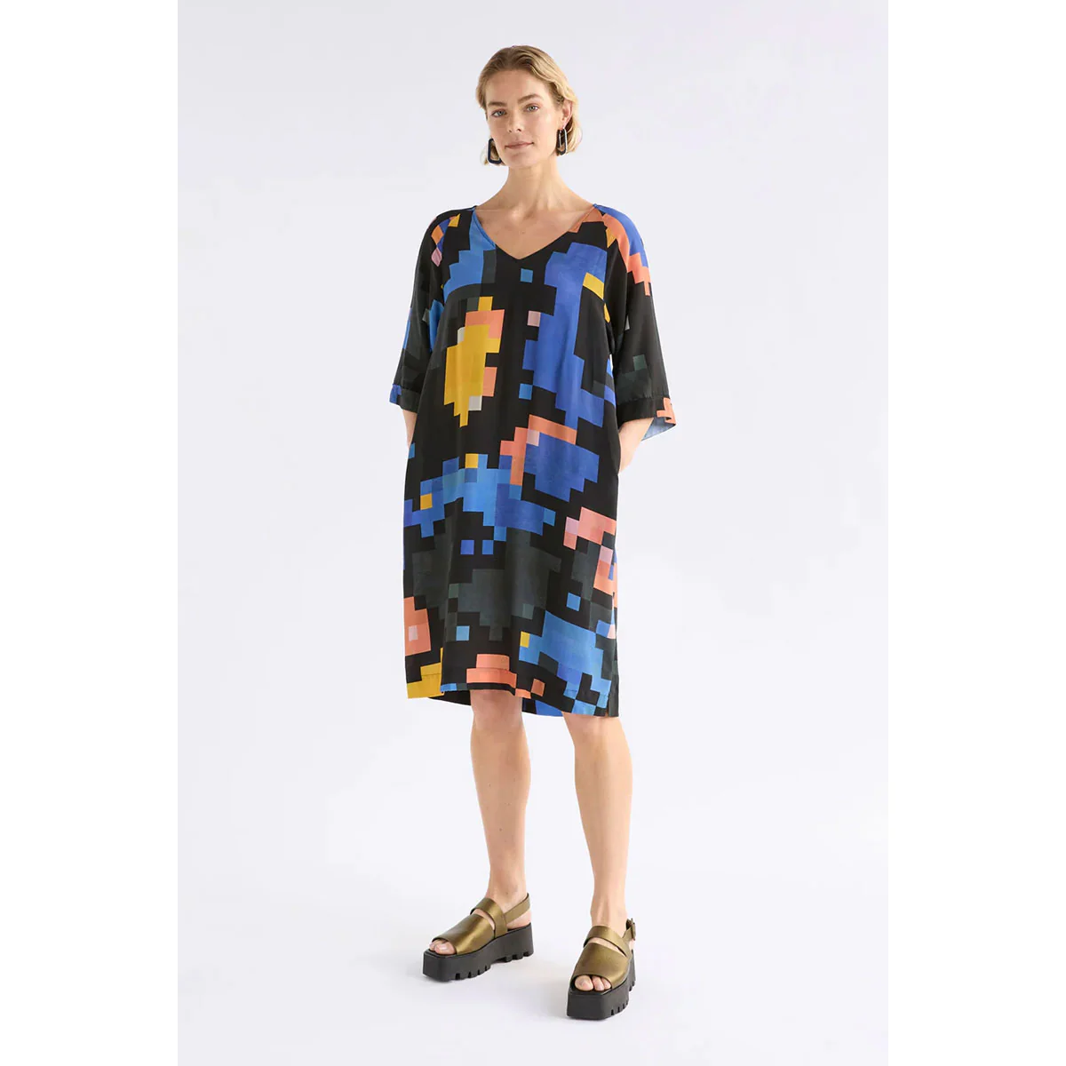 V-Neck Dress Malo Lucent Print - Elk Accessories - Image 2