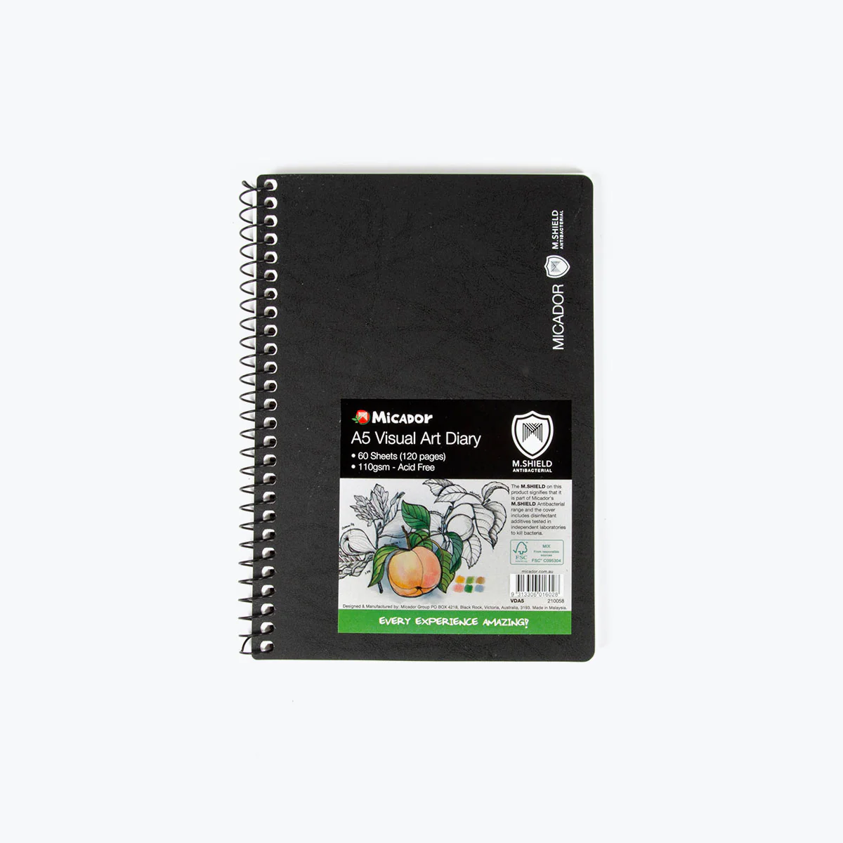 Visual Art Diary Black A5 M. Shield FSC Mix - Micador