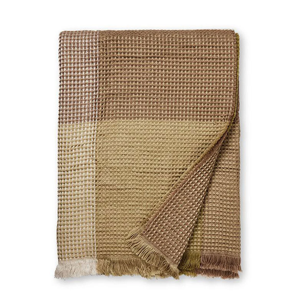 Walker Waffle Check Green Throw - Madras Link
