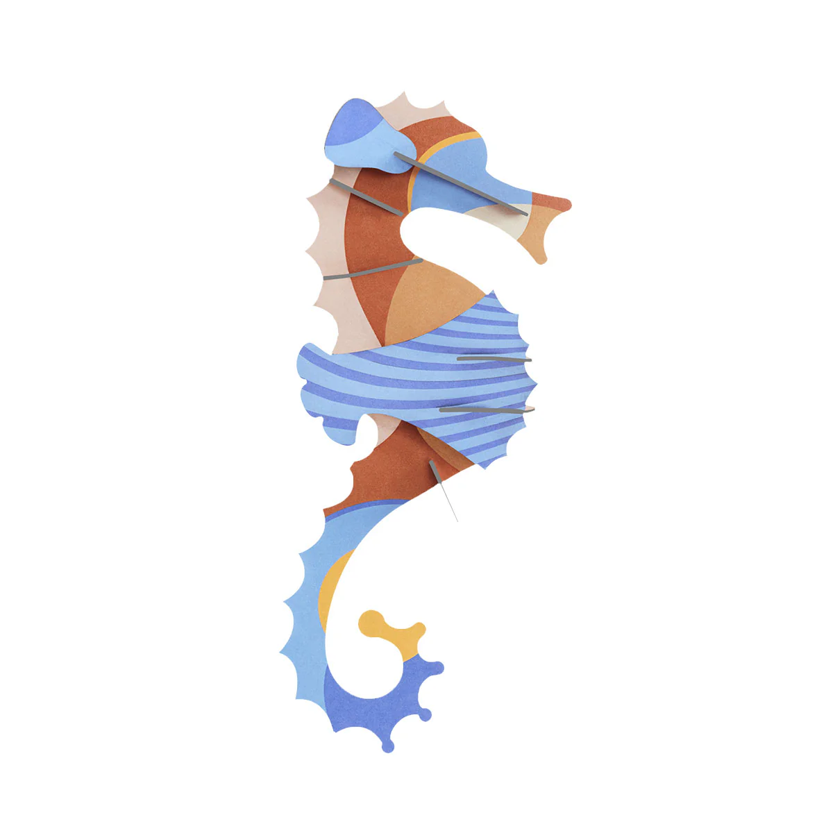 Wall Art Blue Ringlet Seahorse - Until Pty Ltd