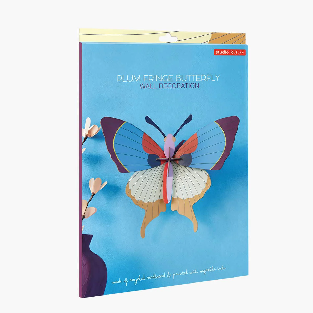 Wall Art Plum Fringe Butterfly - Until Pty Ltd