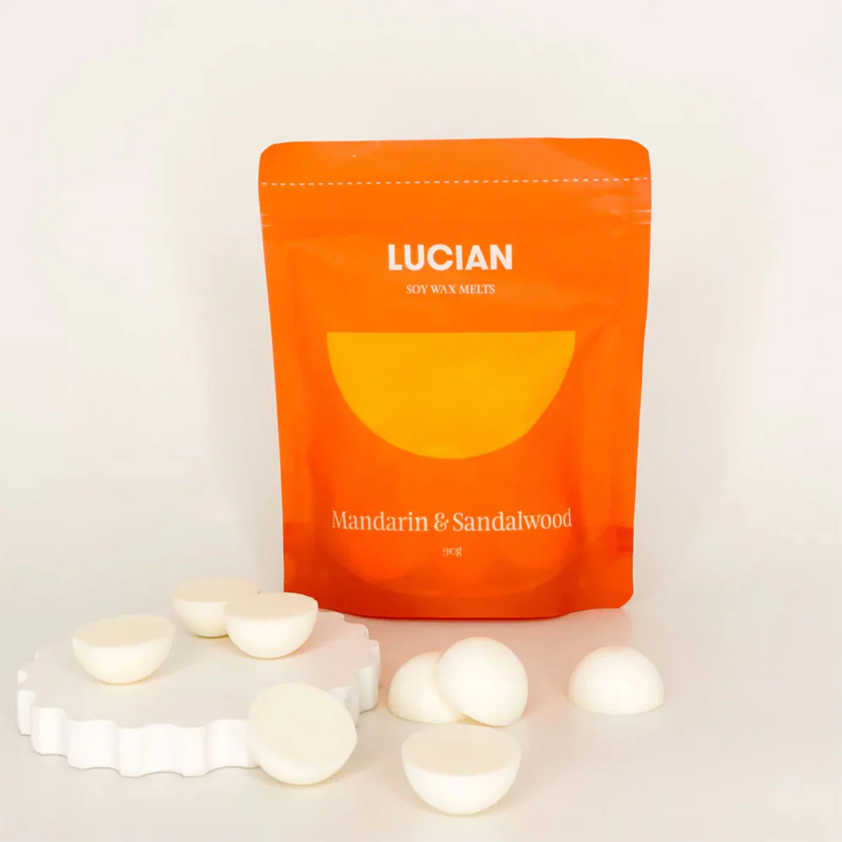 Wax Melts Mandarin and Sandalwood - Lucian Candles