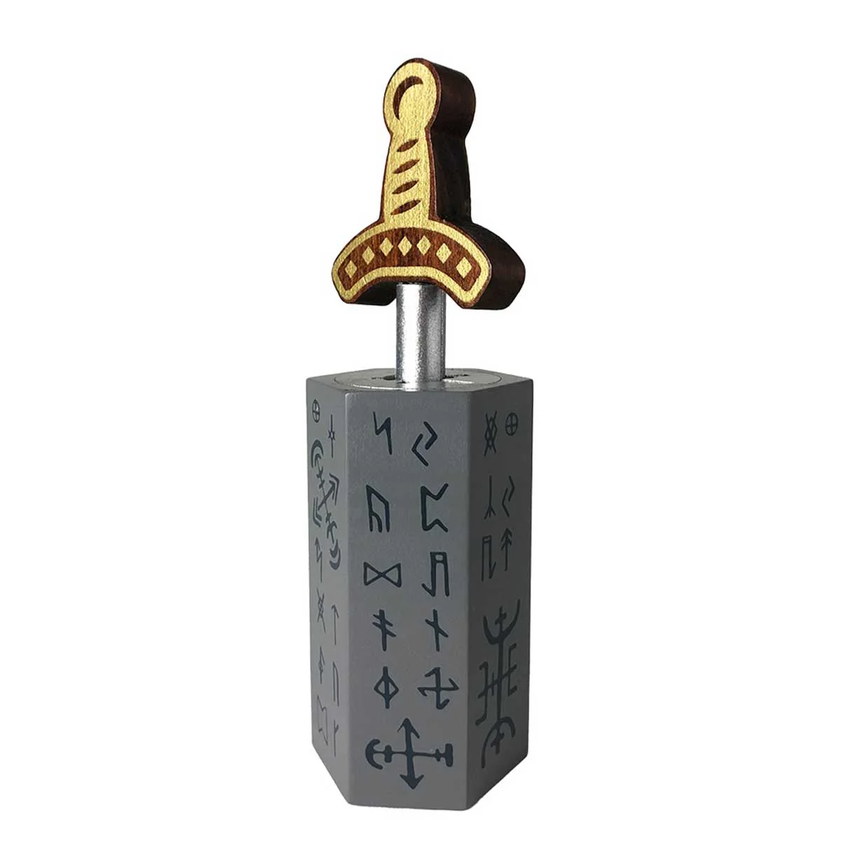 Wood & Metal Puzzle Sword In Stone - True Genius - Image 2