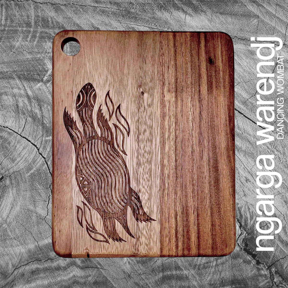 Wooden Board Rectangle Small Turtle Acacia 25x20cm - Ngarga Warendj