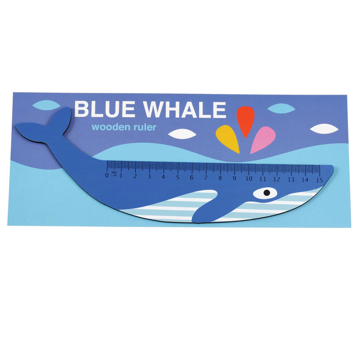 Wooden Ruler Blue Whale - Bobangles
